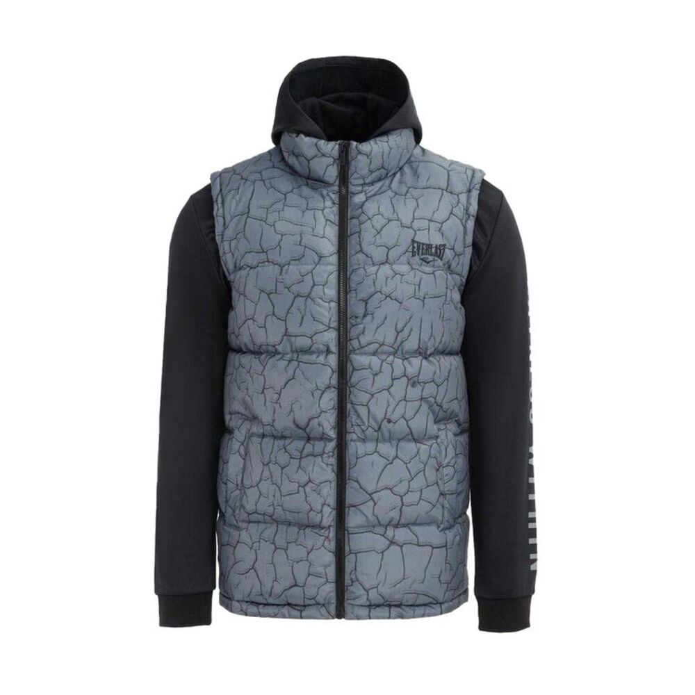 Everlast Mens Cracked Quilted Hybrid Jacket / Charcoal